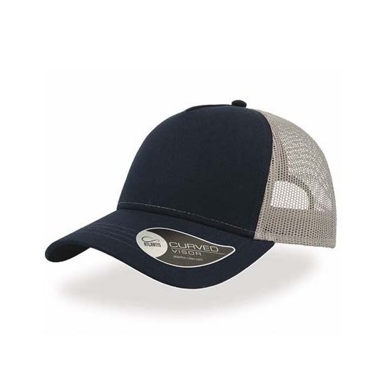 Czapka Snapback Siateczka Bawełniana AT511 - Navy & Grey