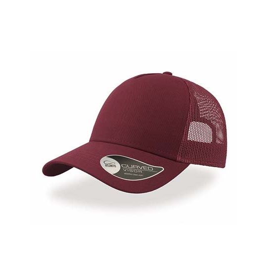 Czapka Snapback Siateczka Bawelniana AT511 - Burgundy & Burgundy