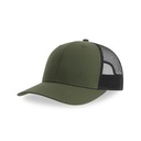 Czapka Trucker 5-Panel Poliester Recykling AT106 - Olive & Black