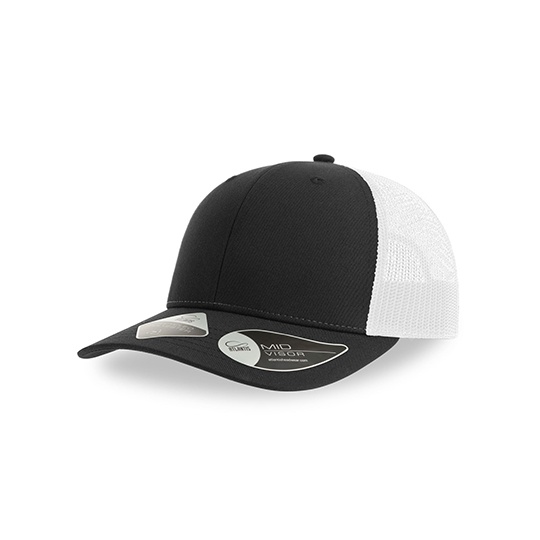 Czapka Trucker 5-Panel Poliester Recykling AT106 - Black & White