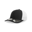 Czapka Trucker 5-Panel Poliester Recykling AT106 - Black & White