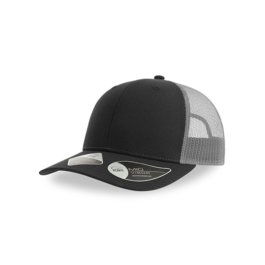 Czapka Trucker 5-Panel Poliester Recykling AT106 - Black & Dark Grey