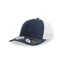 Czapka Trucker 5-Panel Poliester Recykling AT106 - Navy & White