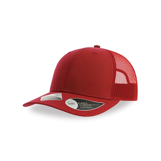 Czapka Trucker 5-Panel Poliester Recykling AT106 - Red & Red