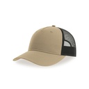 Czapka Trucker Recykling Poliester Oddychajaca AT107 - Khaki & Black