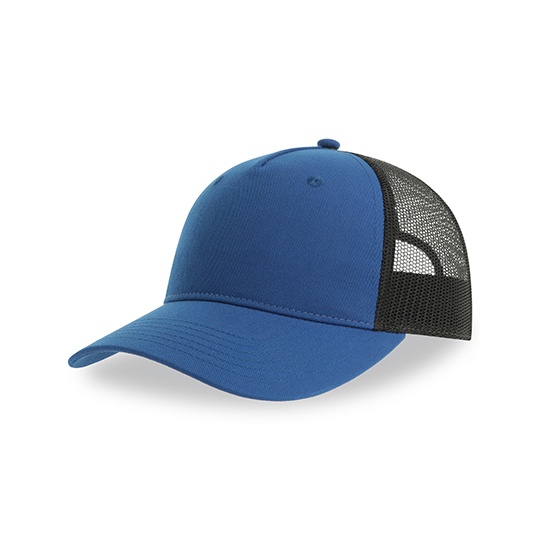 Czapka Trucker Recykling Poliester Oddychajaca AT107 - Royal & Black