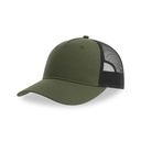 Czapka Trucker Recykling Poliester Oddychajaca AT107 - Olive & Black