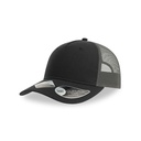 Czapka Trucker Recykling Poliester Oddychajaca AT107 - Black & Dark Grey