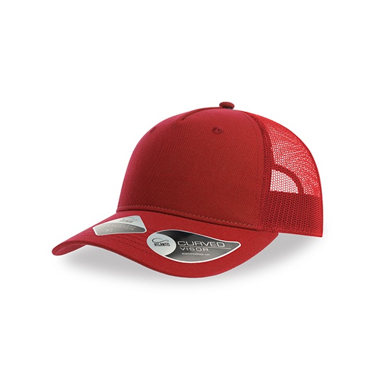 Czapka Trucker Recykling Poliester Oddychająca AT107 - Red & Red