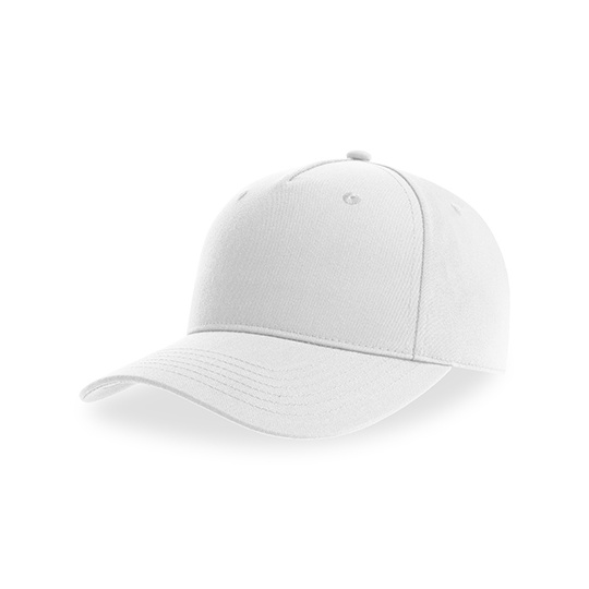 Czapka Bejsbolowa 5-panelowa Poliester z Recyklingu AT109 - White