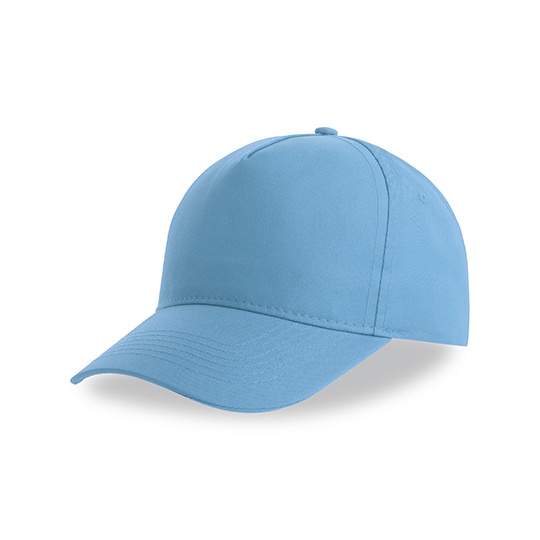 Czapka 5-panelowa Bejsbolowa Poliester z Recyklingu AT112 - Light Blue
