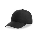 Czapka Bejsbolowa 6 Panelowa Poliester Recykling AT113 - Black
