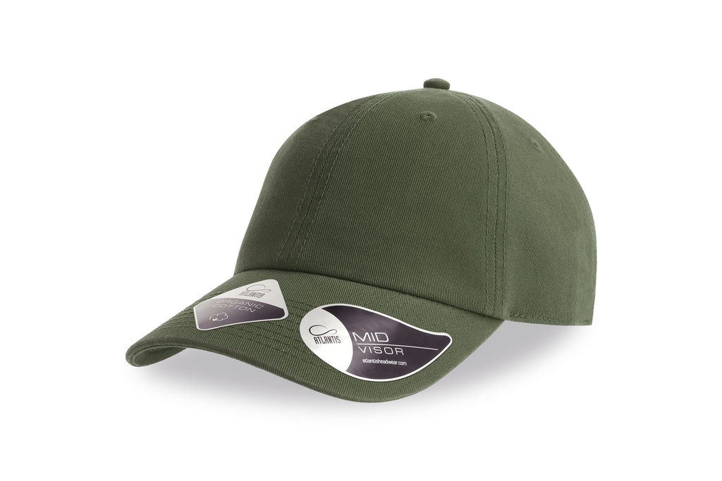 Czapka 6-panelowa Nieusztywniana Dad Cap Bawelna Organiczna Twill AT115 - Olive