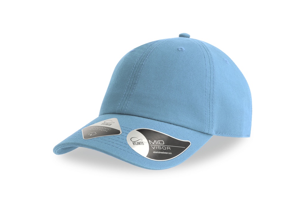 Czapka 6-panelowa Nieusztywniana Dad Cap Bawelna Organiczna Twill AT115 - Columbia Blue