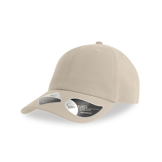 Czapka 6-panelowa Nieusztywniana Dad Cap Bawelna Organiczna Twill AT115 - Stone