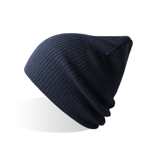 Czapka Długa Beanie Poliester z Recyklingu AT122 - Navy