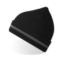 Czapka Beanie z Odblaskiem AT123 - Black