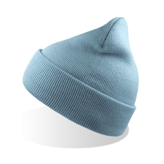 Czapka Beanie z Mankietem Przetworzony Poliester AT125 - Light Blue