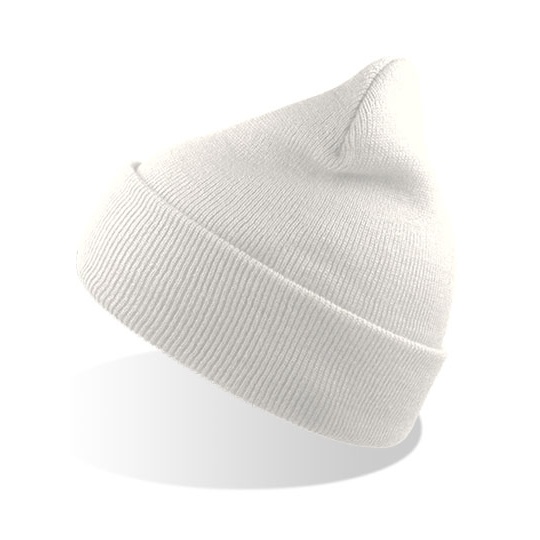 Czapka Beanie z Mankietem Przetworzony Poliester AT125 - White