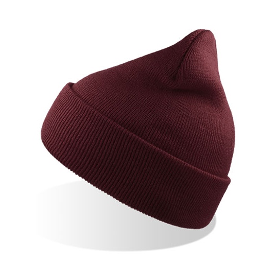 Czapka Beanie z Mankietem Przetworzony Poliester AT125 - Burgundy