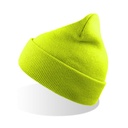 Czapka Beanie z Mankietem Przetworzony Poliester AT125 - Yellow Fluo