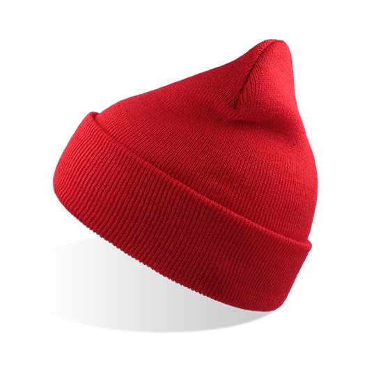 Czapka Beanie z Mankietem Przetworzony Poliester AT125 - Red