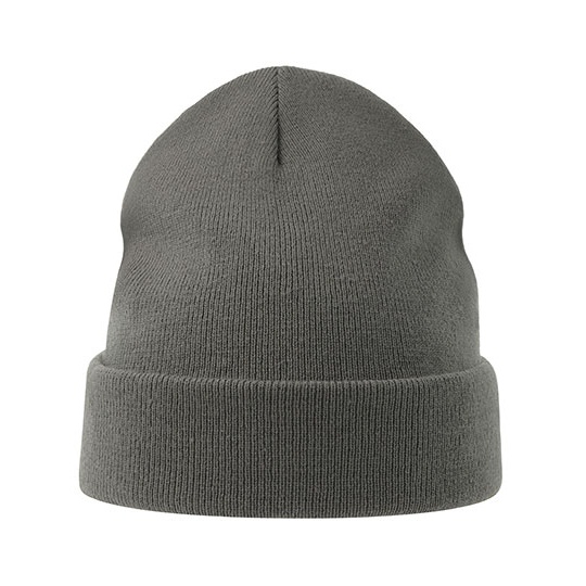 Czapka dzianinowa ze sciagaczem z recyklingu oddychajaca AT127 - Dark Grey