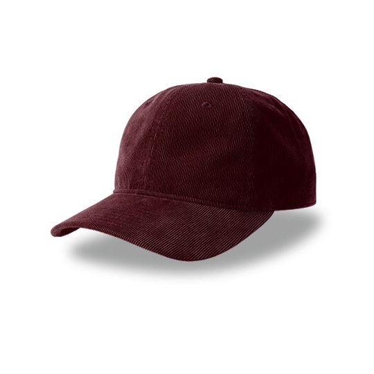 Czapka bejsbolowa sztruksowa AT419 - Burgundy