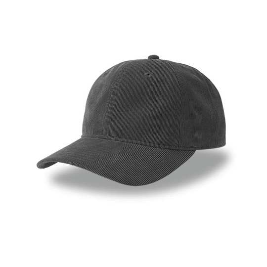 Czapka bejsbolowa sztruksowa AT419 - Dark Grey