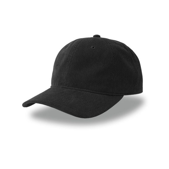 Czapka bejsbolowa sztruksowa AT419 - Black
