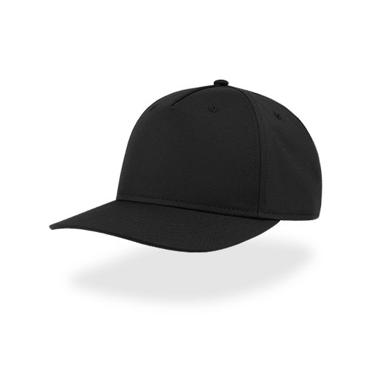 Czapka 5-panelowa Usztywniana Poliester z Recyklingu AT423 - Black