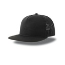 Czapka Pieciopanelowa Plaski Daszek Usztywniana Poliester Recyklingowany AT424 - Black & Black