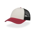 Czapka Trucker Poliester Recykling AT426 - White & Burgundy & Black