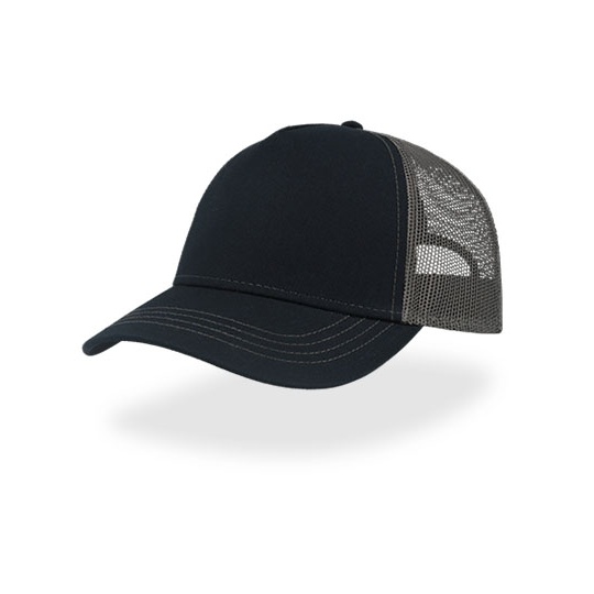 Czapka Trucker Poliester Recykling AT426 - Navy & Dark Grey