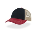 Czapka Trucker Poliester Recykling AT426 - Navy & Burgundy & Khaki