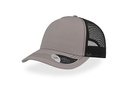 Czapka Trucker 5-panelowa Bawelniana z Siateczka AT527 - Grey & Black