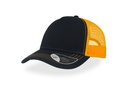Czapka Trucker 5-panelowa Bawełniana z Siateczka AT527 - Navy & Yellow