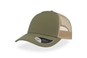 Czapka Trucker 5-panelowa Bawełniana z Siateczka AT527 - Olive & Khaki