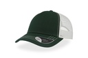 Czapka Trucker 5-panelowa Bawelniana z Siateczka AT527 - Bottle Green & White