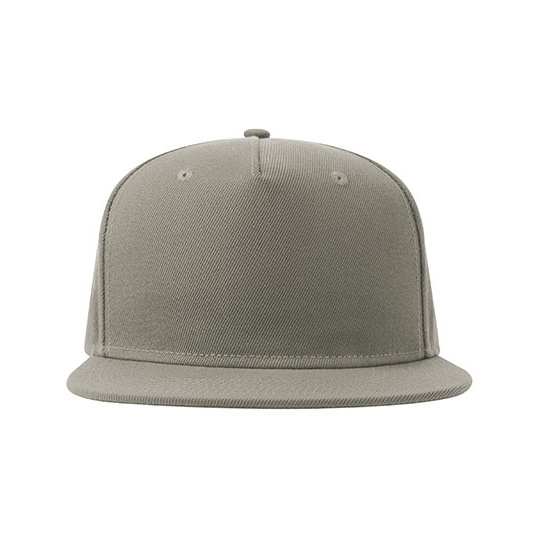 Czapka Pięciopanelowa Płaski Daszek Poliester z Recyklingu AT530 - Grey