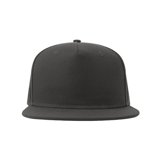 Czapka Pieciopanelowa Plaski Daszek Poliester z Recyklingu AT530 - Dark Grey