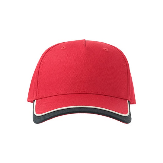 Czapka dziecięca z daszkiem AT532 - Red & Navy