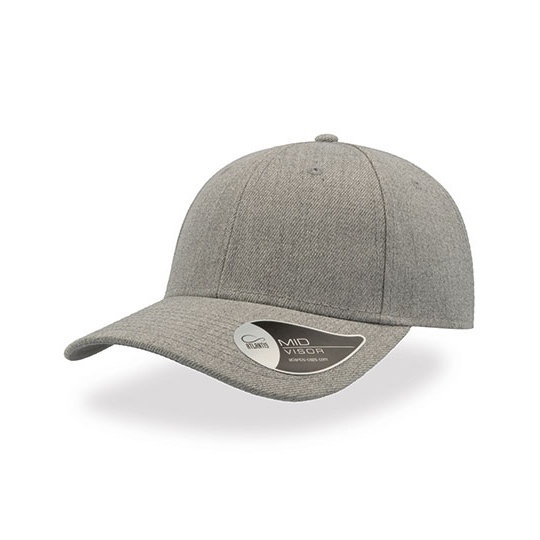Czapka snapback 6-panelowa AT665 - Grey Melange