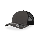 Czapka Trucker Bawelniana Recykling Siatka AT671 - Dark Grey & Black
