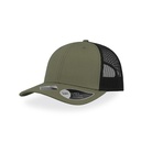Czapka Trucker Bawełniana Recykling Siatka AT671 - Olive & Black