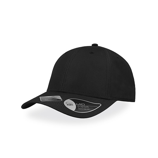 Czapka z Daszkiem 6 Panelowa Poliester Recykling AT672 - Black