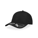 Czapka z Daszkiem 6 Panelowa Poliester Recykling AT672 - Black