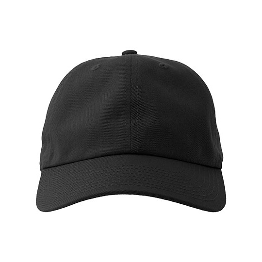 Czapka Niestrukturalna Bawelniana Organiczna Recykling AT681 - Black