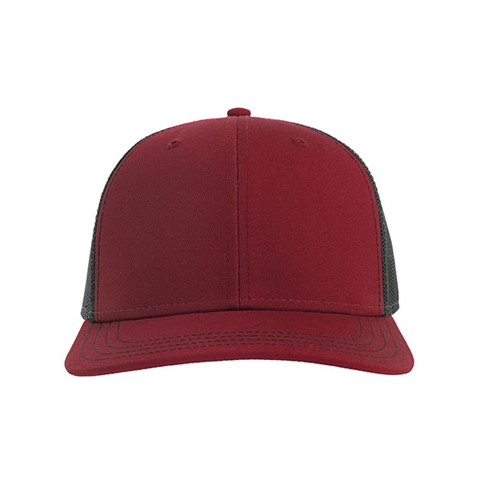 Czapka 6-panelowa Bawełna Recykling AT683 - Cardinal Red & Black