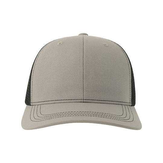 Czapka 6-panelowa Bawełna Recykling AT683 - Grey & Black